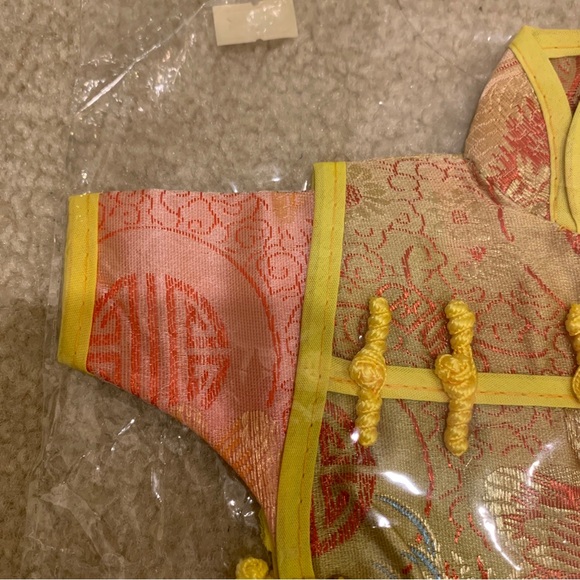 Chinese Asian Long Dress Cheongsam Qipao Lot of 2 Wine Drink Bottle Cover Hat - Picture 4 of 16